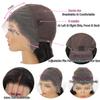GIESWY 32 Inch Deep Wave Lace Front Wigs Human Hair Pre Plucked with Baby Hair 180% Density Brazilian Virgin Hair Glueless Wigs Human Hair Wigs Curly Lace Front Wig for Women view 3
