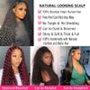 GIESWY 32 Inch Deep Wave Lace Front Wigs Human Hair Pre Plucked with Baby Hair 180% Density Brazilian Virgin Hair Glueless Wigs Human Hair Wigs Curly Lace Front Wig for Women view 4