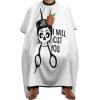 I Will Cut You Skull Barber Cape Adult Haircut Cape Hairdressing Apron for Home Salon Barbershop view 1