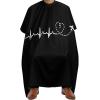 Airplane Pilot Heartbeat Barber Cape Adult Haircut Cape Hairdressing Apron for Home Salon Barbershop view 1