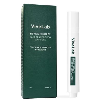 ViveLab Rosemary & Caffeine Hair Growth Serum - Targeted Roll On Scalp Treatment for Thicker Hair Density, Clinically Tested for Healthier Hairline & Brows