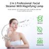 2in1 Professional Facial Steamer - Esthetician Steamer with 3X Magnifying Lamp - Aromatherapy Face Humidifier - Face Steamer for Facial Deep Cleaning - Skincare Equipment on Wheels for Home Salon Spa view 3