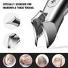 FERYES Wide Jaw Thick Toenail Clippers Thick Toenails - Precision Stainless Steel Toe Nail Clippers for Thick Nails for Seniors with Catcher - Silver view 4