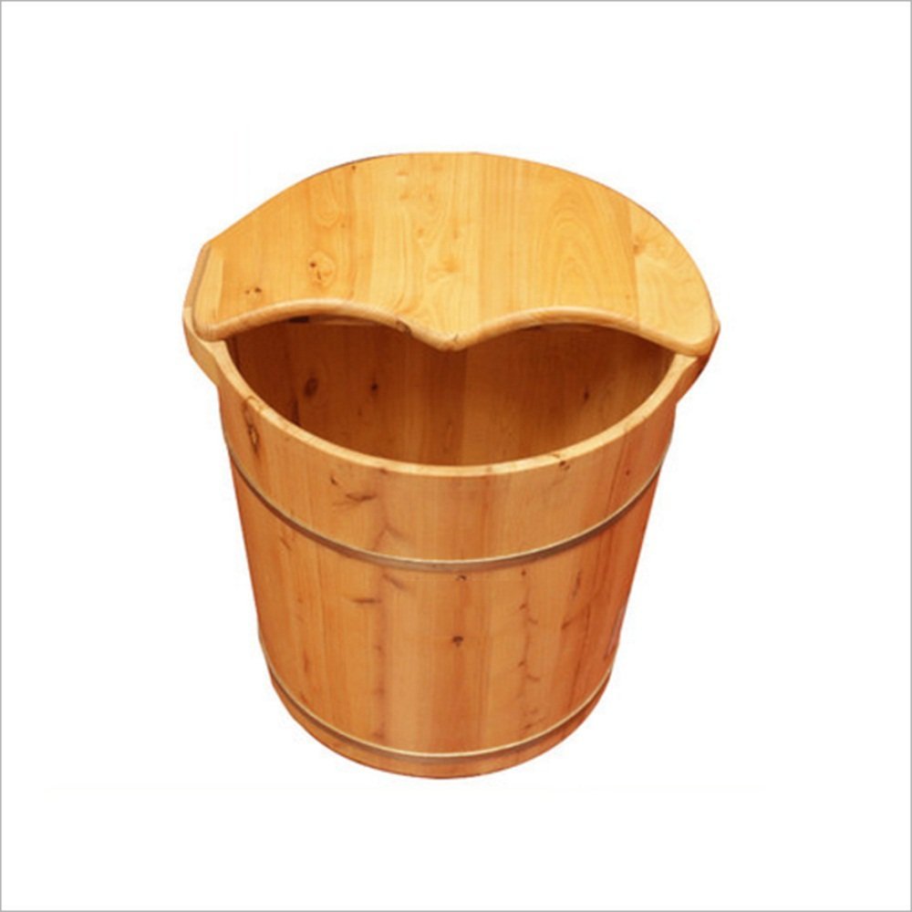 ENWIND Foot Spa Bath Wooden Heightening Individual with Cover Cedar Foot Bath Barrel Binaural Foot Tub Foot Tub Foot Massage