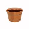ENWIND Foot Spa Bath Adult Household Oak Foot Tub Foot Bath Barrel Wood Footbath Solid Wood Health Pedicure Basin Tub Foot Massage (Color : 2, Size : 38cm*24cm) view 1