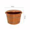 ENWIND Foot Spa Bath Adult Household Oak Foot Tub Foot Bath Barrel Wood Footbath Solid Wood Health Pedicure Basin Tub Foot Massage (Color : 2, Size : 38cm*24cm) view 2