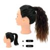 14Inch Afro Kinky Hair Synthetic Drawstring Hair Natural Black Brown Clip In Ponytailtail Hair Puff Extensions For Women T1BBurgundy 14inches view 3