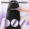 Rechargeable Mini Hair Straightener, Rechargeable Lazy Portable USB Wireless Hair Straightener Comb, Portable Cordless Hair Straightener Brush for Short and Long Hair (Purple) view 2