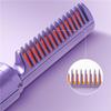 Rechargeable Mini Hair Straightener, Rechargeable Lazy Portable USB Wireless Hair Straightener Comb, Portable Cordless Hair Straightener Brush for Short and Long Hair (Purple) view 3