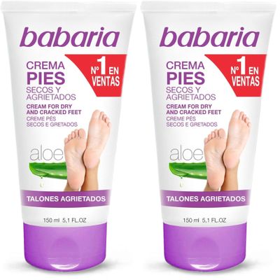 Babaria Dry Feet Cream - Absorbs Quickly to Instantly Soothe and Smooth - Deepest Hydrating Effect - Infused with Aloe Vera, Sweet Almond, and Shea Butter - Suitable for All Skin Types - 5.1 oz