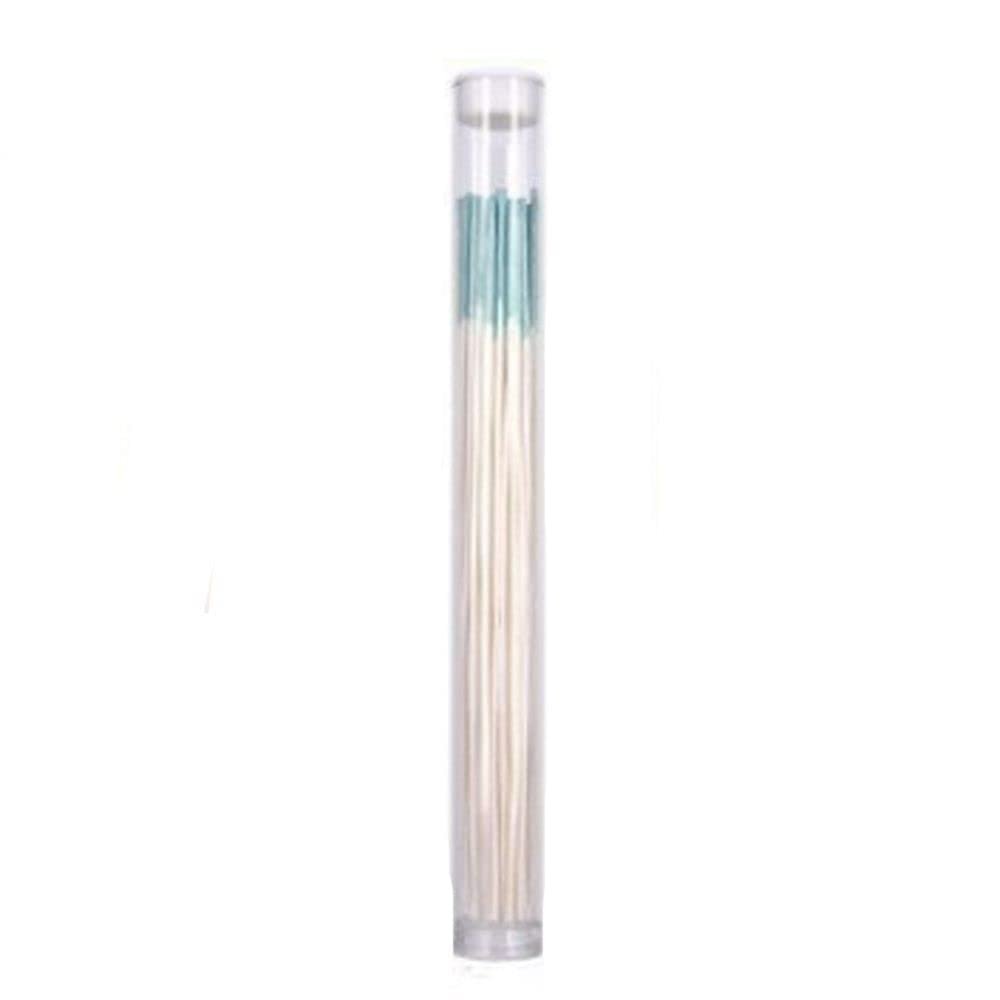 60Pcs Earrings Hole Cleaner, Ear Floss Piercing Cleaner Earrings Hole Cleaner Disposable Piercing Aftercare Piercing Cleaning Line for Women(Blue)