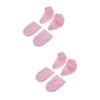 FOMIYES 4pairs Paraffin Wax Gloves for Hand and Foot Therapy Insulated Mitts for Heat Treatment Soft Cloth Smooth Liner for Spa and Moisturizing Care Pink view 1