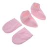 FOMIYES 4pairs Paraffin Wax Gloves for Hand and Foot Therapy Insulated Mitts for Heat Treatment Soft Cloth Smooth Liner for Spa and Moisturizing Care Pink view 4
