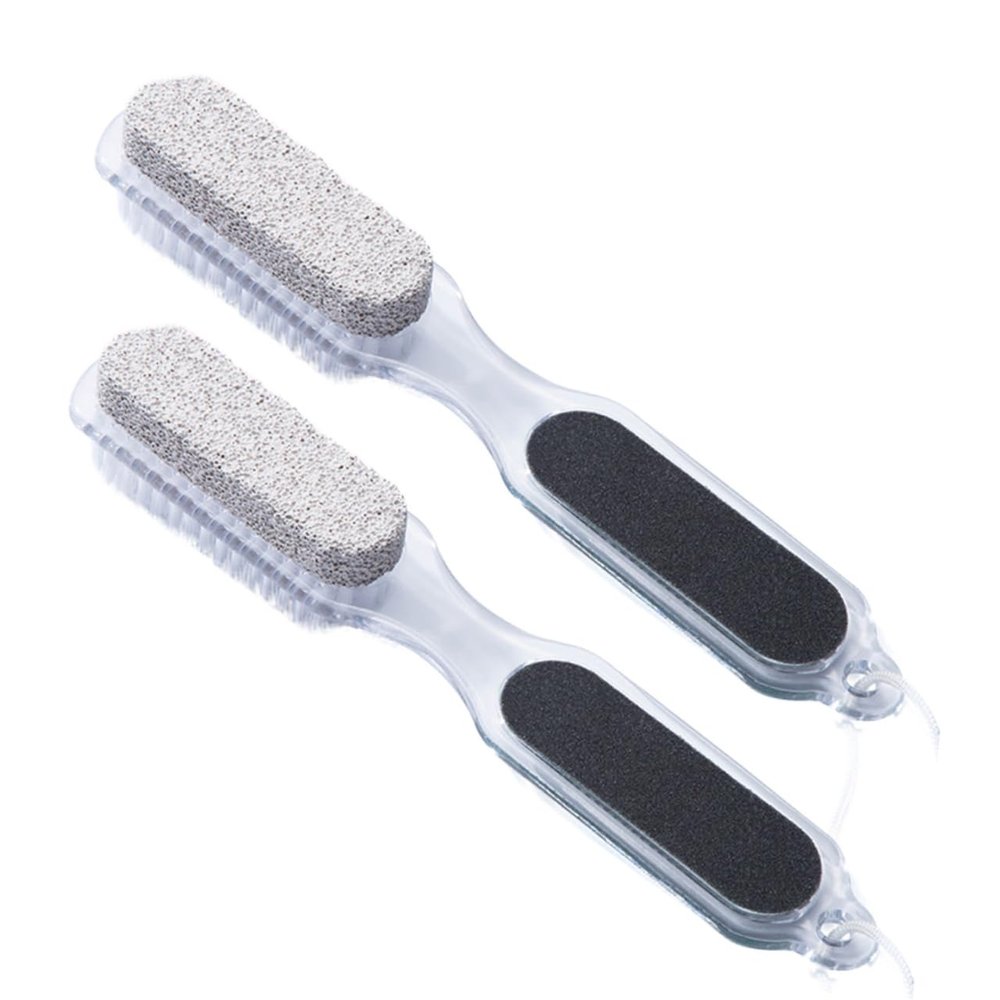 FRCOLOR 2pcs Foot Care Kit with Double-Sided Rasp and Pumice Stone Nail Brush for Exfoliation and Smoother Feet Ergonomic Design for Easy Handling and Safe Removal