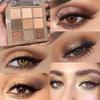 Eye Shadow Palette Makeup,9 Colors Gold Matte Shimmer Vegan Eyeshadow,Long Lasting Waterproof Naturing-Looking make up pallets for women,eyeshadow palette for brown blue eyes view 2