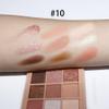 9Colors Nude Champagne Gold Rose Brown Colorful Glitter Eyeshadow Palette Makeup,Korean Natural Neutral Rainbow Eyeshadow Palettes Naturing-Looking Long Lasting Waterproof Blendable view 3