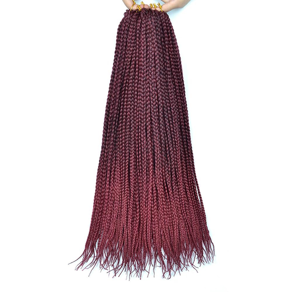 18 Inch Crochet Hair Braids Fake Hair Synthetic Braiding Hair Black Light Blonde For Women TBug 14inches 65g#4Pcs