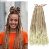 18 Inch Crochet Hair Braids Fake Hair Synthetic Braiding Hair Black Light Blonde For Women TBug 14inches 65g#4Pcs view 2