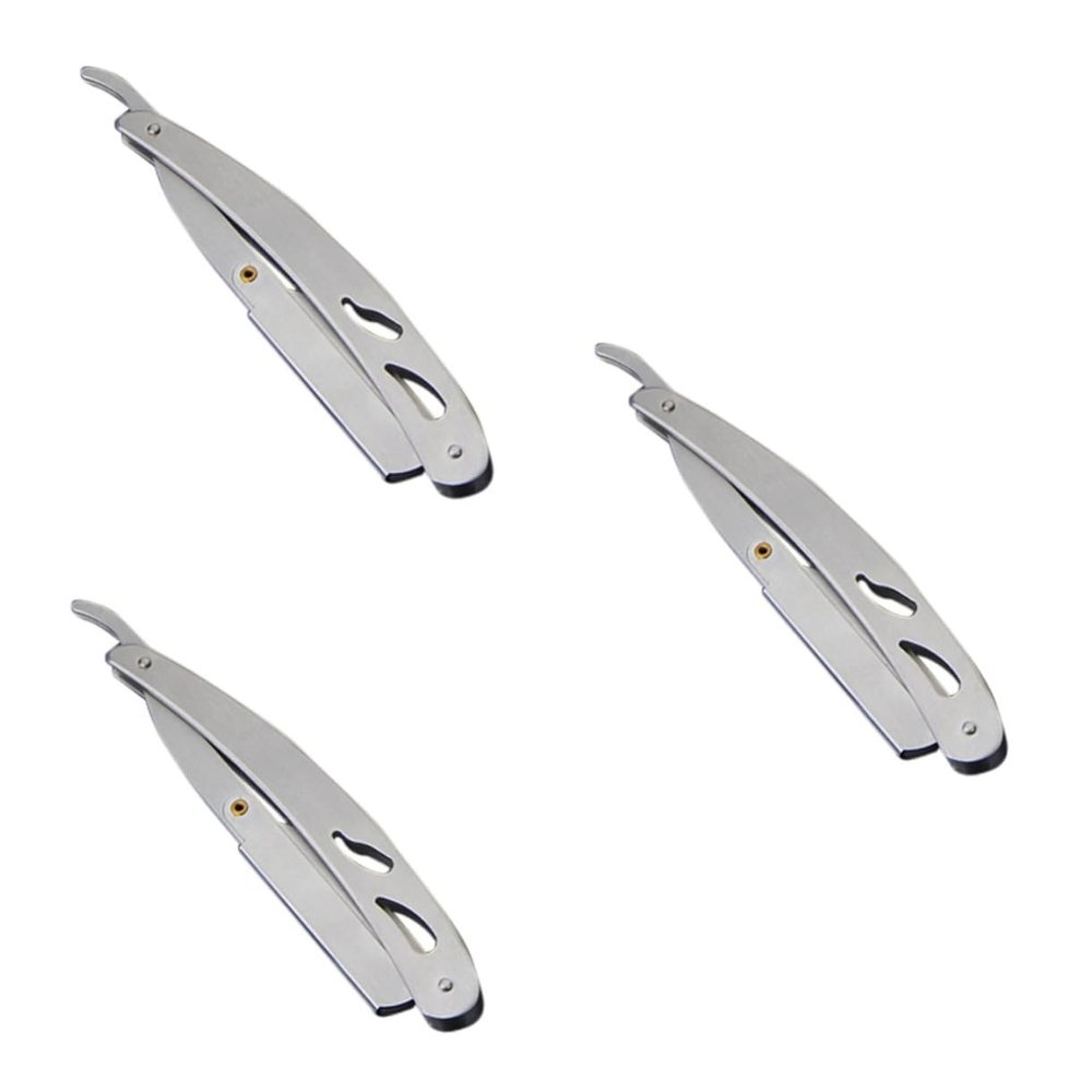 Cabilock 3pcs Barber Edge Mens Shaving Close Shaving Mens Manual Safety Razor Professional Barber Razor Not Included Blade