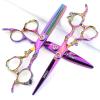 5.5 Inches/6 Inch Sharongds Japanese Hairdressing Scissors Thinning Scissors Hair 16.5 cm Professional Barber Scissors Set (6 + 7 Inch 4-Piece Set) view 3