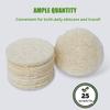 25-Pack Natural Loofah Exfoliating Face Pads - Gentle Facial Sponge & Scrubber for Daily Cleansing, Makeup & Dead Skin Removal - 100% Organic, Biodegradable & Travel-Friendly view 4