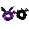 2pcs Halloween Hair Ties Bat Demon Hair Scrunchies Elastics Hair Bands Purple Black Halloween Hair Accessories Jewelry view 1