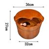 Foot Soak Mothers Day Gifts Foot Bath Barrel, Magnet Massage Wooden Foot Tub, Household Wooden Wash Basin Foot Spa Household Wash Ba (Color : 27cm with Cover) view 4