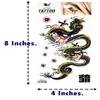 Dragon with Cherry blossoms Cartoon Tattoos Waterproof Temporary Fake Tattoo Leg Arm for Men Women Sticker Decal Festival Body Paint (Pack 2 PCS.) view 2