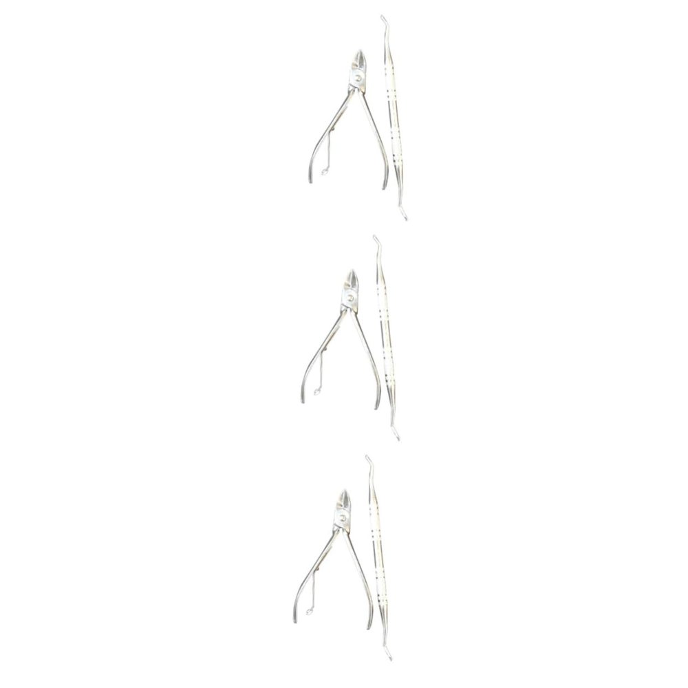FOMIYES 6pcs Professional Nail Cuticle Trimmer Manicure Scissors Double-sided Nail Cleaner Dead Skin Remover Tool File Rasp