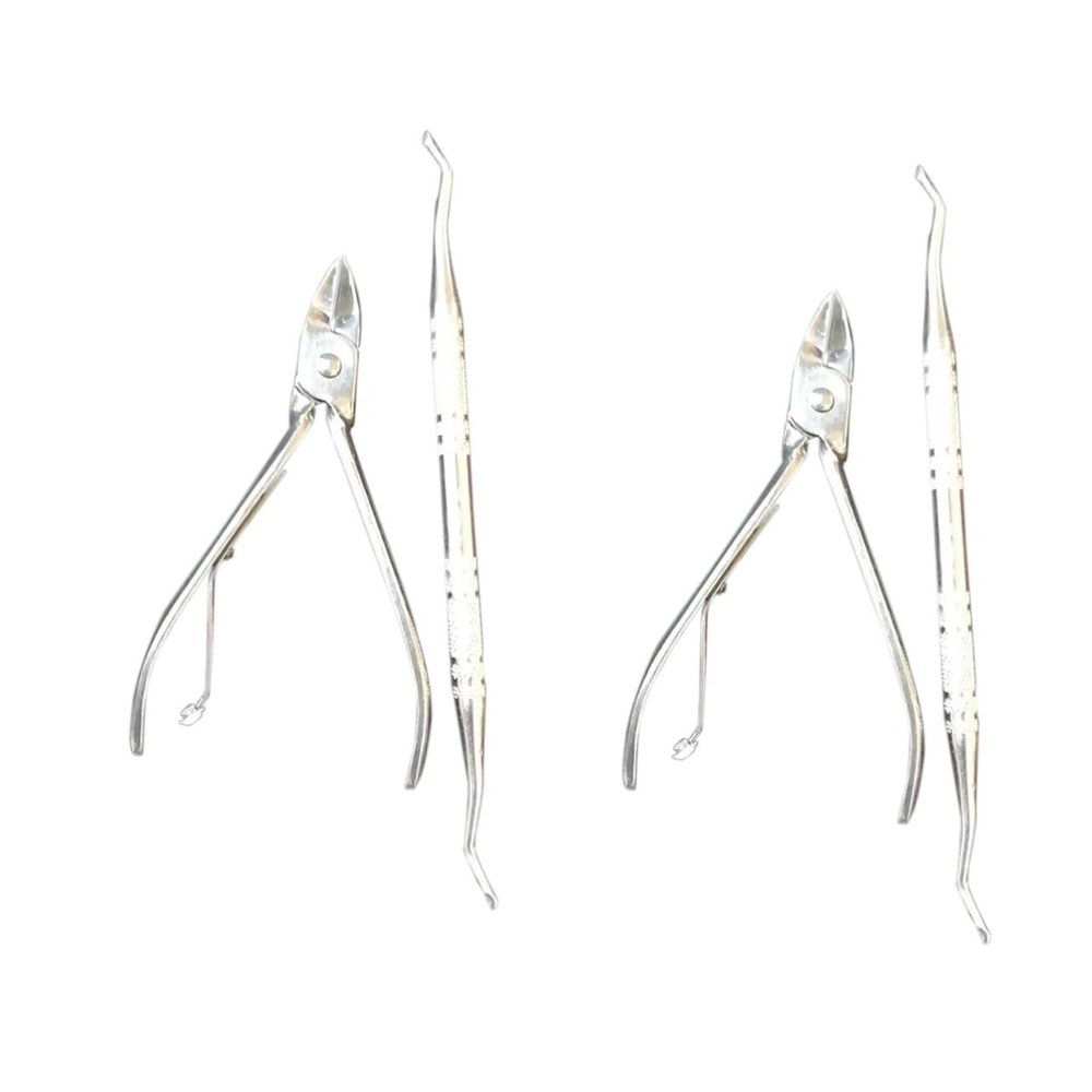 FOMIYES 4pcs Nail Manicure Cuticle Trimmer Clipper Scissors Plier Dead Skin Removal Tool File Rasp