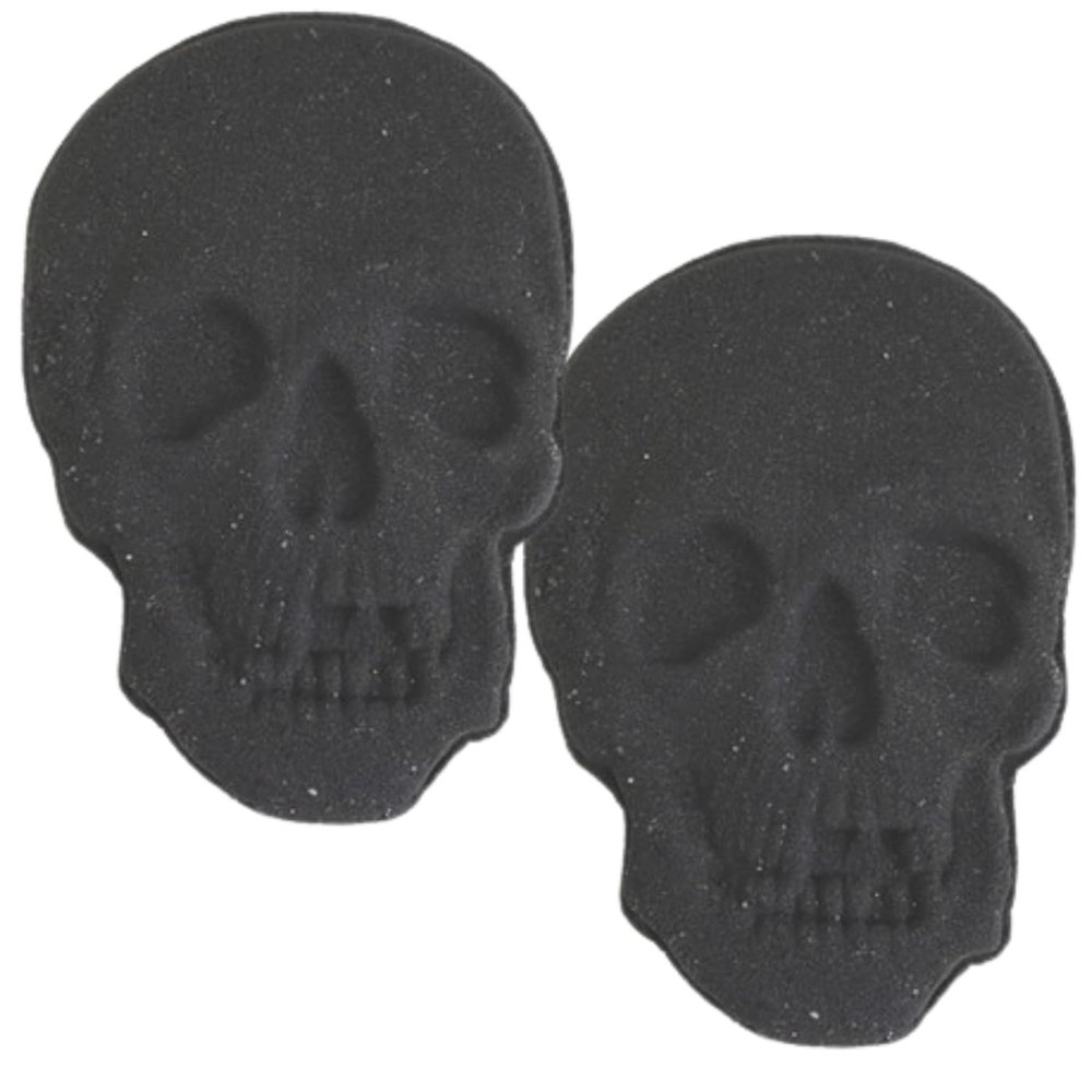 Cape Saltie Massage, Beauty & Dry Goods Eucalyptus Skull Epsom Salt & Coconut Oil Bath Bomb | Trick Or Treat Gift for Halloween | De-Stress & Calming Soak for Muscle Relief (Set of 2)