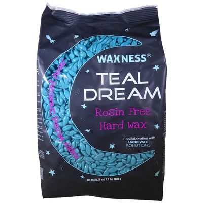 Waxness Teal Dream ~ Sparkly Rosin Free Hard Wax Beads 2.2 LB / 1 KG