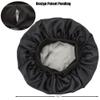 SENGTERM Kids Satin Bonnet Double Layer Wide Elastic Band Sleep Cap Hair Bonnet Silky Night Cap for Toddler Child (Kids Black&Pink) view 2
