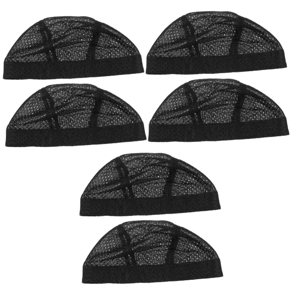 FRCOLOR 6pcs Elastic Wig Net Cap for Making Wigs Breathable Mesh Hat Hairdressing Stretchy Sleep Cap