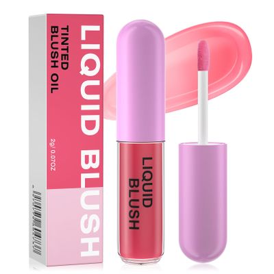 Color Changing Blush Oil - Lightweight Liquid Blush for Cheeks with a Dewy Natural Finish - Reacts to Your Skin's pH for a Customized Look (pink)