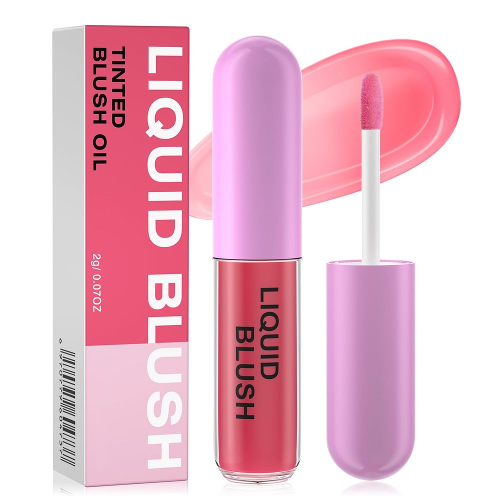 Color Changing Blush Oil - Lightweight Liquid Blush for Cheeks with a Dewy Natural Finish - Reacts to Your Skin's pH for a Customized Look (pink)