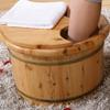 Scpantkend Pedicure Foot Soak FootbathCedar Foot Bath BarrelPedicure Bowl Spa Massage Smooth and Delicate Pedicure Barrels Solid Wood Foot Tub with Lid Foot Spa Household Wash Ba view 3