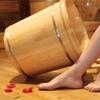 Foot Soak Mothers Day Gifts Cedar Foot Bath Barrel,Household Heightening with Lid Solid Wood Foot Tub Pedicure Bowl Spa Massage Smooth and Delicate Pedicure Barrels Foot Spa Household Wash Ba (Color view 3