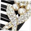 Beaupretty 3pcs Imitation Hair Comb Floral Rhinestones Elegant Headdress for Brides and Bridesmaids for Weddings Dances and Special Occasions view 2