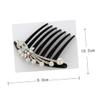 Beaupretty 3pcs Imitation Hair Comb Floral Rhinestones Elegant Headdress for Brides and Bridesmaids for Weddings Dances and Special Occasions view 3