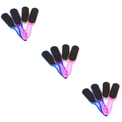 Beaupretty 12pcs Double-Sided Foot Rasp Tool for Pedicure for Removing Dead Skin and Cracked Heels Lightweight and Easy to Use Random