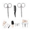 Beavorty 8pcs Stainless Steel Barber Scissors Set Portable Nose Trimmer Beard Trimming Kit for Men view 4
