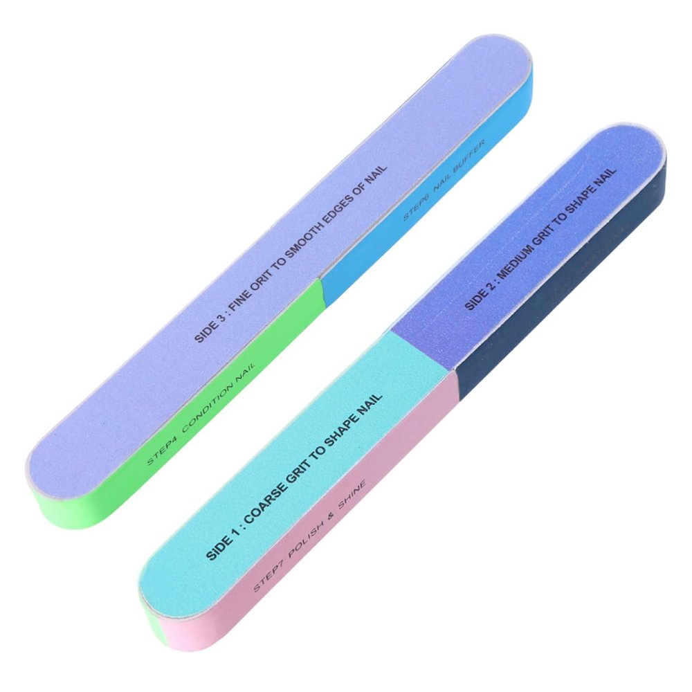 Beavorty DIY Nail Art Kit Pack Nail Files Sanding Blocks for Natural Artificial