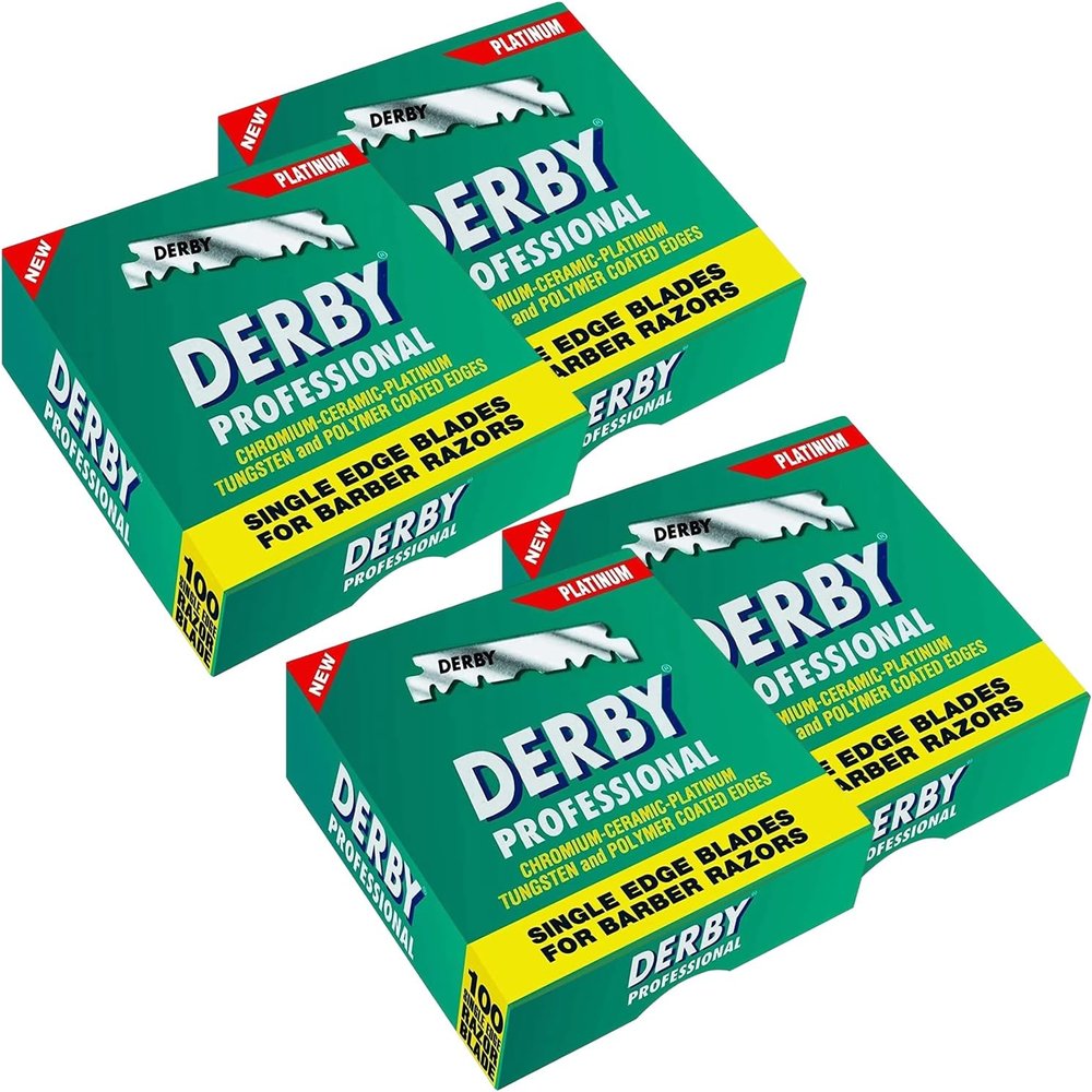 400 Derby Professional Single Edge Razor Blades for straight razor (Four Hundred Pieces)