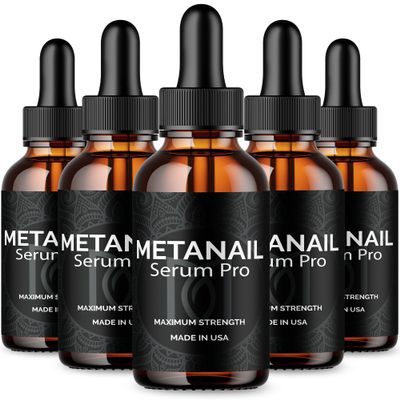 Metanail Treatment Formula - Metanail Serum Pro, Metanail Complex Nail Formula for Toenails - Meta Nail Serum Pro - Easy To Use Dropper Application Maximum Strength Formula Ingredients (5 Bottles)