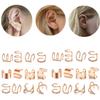 12 PCS Rose Gold Hair Braids Dreadlock, Non-Piercing Ear Clip Beard Beads Cuffs Clip Hair for Women Men Hair Accessories Styling Jewelry Tools view 3