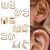 12 PCS Rose Gold Hair Braids Dreadlock, Non-Piercing Ear Clip Beard Beads Cuffs Clip Hair for Women Men Hair Accessories Styling Jewelry Tools view 4