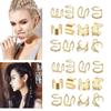 12 Pcs Non-Piercing Ear Clip Beard Beads Cuffs Clip Hair, Gold Hair Braids Dreadlock, for Women Men Hair Accessories Styling Jewelry Tools view 2