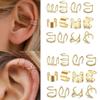 12 Pcs Non-Piercing Ear Clip Beard Beads Cuffs Clip Hair, Gold Hair Braids Dreadlock, for Women Men Hair Accessories Styling Jewelry Tools view 3