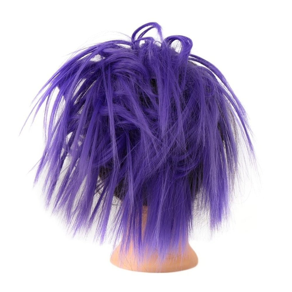 messy bun hair piece Hair Buns Hair Piece Tousled Updo Curly Messy Bun Hair Extension Synthetic Wavy Scrunchies Chignon with Elastic Rubber Band Hairpiece for Women bun hair pieces for women ( Color :